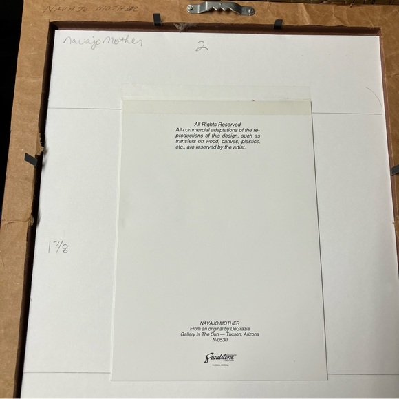 Navajo Mother by DeGrazia Framed Art Print 9.5x11.5" Tucson Arizona N-0530 - Picture 6 of 6